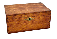 antique dovetailed tiger oak document collectibles box 1890s victorian for sale  Shipping to South Africa