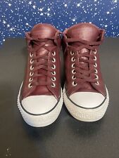 Zapatos Tenis Converse All Star Cuero Rojo/Granate - Unisex - Talla 7 Hombres 9Wo’s, usado segunda mano  Embacar hacia Argentina