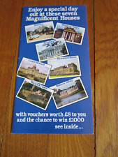 Vtg Tourist Brochure UK 1980s Magnificient Houses info Encyclopedia Britannica for sale  Shipping to South Africa