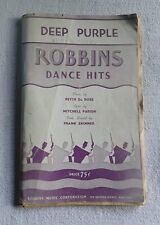 Partitura de música roxa profunda Robbins Dance Hits 1939 guitarra baixo sax trompete... comprar usado  Enviando para Brazil