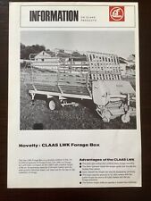 Claas lwk forage for sale  BRISTOL