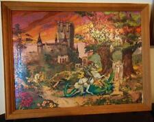 Framed Art Dragon Slayer 18x24 Jigsaw PUZZLE picture wood frame 20x26 for sale  Shipping to South Africa