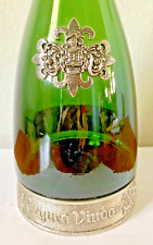Botella de Vino de Cava Segura Viudas Brut Reserva Heredad con Cresta de Peltre ~ VACÍA, usado segunda mano  Embacar hacia Argentina