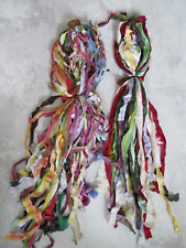 Used, 2 bundles bias cut Hanah silk ribbons hand dyed various widths 1cm-5cm Flowers for sale  Shipping to South Africa