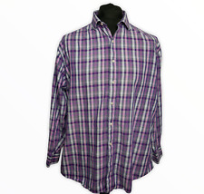 TOMMY HILFIGER  Shirt Check Purple XL 17.5 Neck for sale  Shipping to South Africa