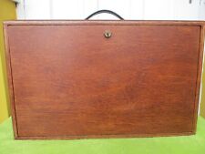 Vintage joiners/engineers wooden toolbox chest cabinet with 7 drawers & key for sale  BLACKPOOL