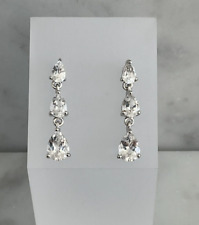 Karis Natural Brazilian Petalite 1" Dangle Earrings Platinum Plated 2.10 CTW, used for sale  Shipping to South Africa