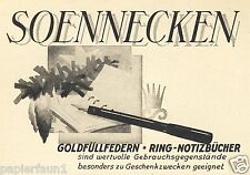 Soennecken Füllfeder Reklame von 1926 Füller Goldfüllfeder Ringbuch Werbung Ad, gebraucht gebraucht kaufen  Waldburg