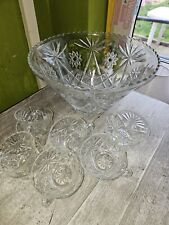 Glass punch bowl for sale  SOUTHAMPTON