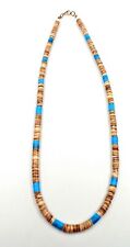 Voluta Shell Heishi Sterling Silver Rolled Necklace 18" Navajo for sale  Shipping to South Africa