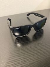 ÓCULOS DE SOL RAY BAN JUSTIN RB 4165 622/2V 54/16/145 BORRACHA PRETA FOSCA ITÁLIA H9 comprar usado  Enviando para Brazil