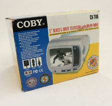 Vintage Coby Mini 5" Black & White Television AM FM Radio CX-TV6 for sale  Shipping to South Africa