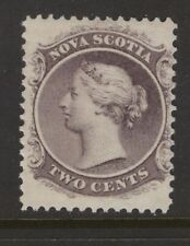 NOVA SCOTIA 9a 1860 2c LILA SOBRE PAPEL AMARILLENTO REINA VICTORIA ABNC-NY MPH CV$20 segunda mano  Embacar hacia Argentina