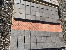 BLUE 100MM  SQUARE CLAY CUBE PAVING BRICKS LANDSCAPING EDGING BUILDING, used for sale  Shipping to South Africa