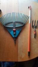 gardena garden tools. handle,grass rake,fork. 2 accessories 1 handle  for sale  Shipping to South Africa
