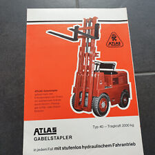 Carretilla elevadora ATLAS tipo 40 Weiskirchen Offenbach folleto segunda mano  Embacar hacia Argentina