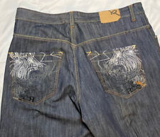 Jeans jeans vintage Rocawear masculino old school bordado bolsos traseiros tamanho 40 comprar usado  Enviando para Brazil