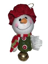 Usado, Boneco de neve de pelúcia pendurado decoração de porta de Natal Avon campainha 8" comprar usado  Enviando para Brazil