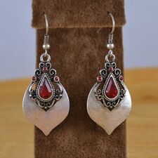 925 Silver Ear Hook Vintage Moonstone Dangle Drop Earrings Women Wedding Jewelry til salgs  Frakt til Norway