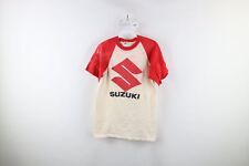 Vtg 70s Mens Medium Thrashed Spell Out Suzuki Racing Short Sleeve T-Shirt USA for sale  Shipping to South Africa