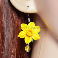 Daffodil earrings hand for sale  SWINDON