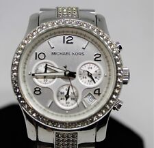 Relógio cronógrafo feminino Michael Kors MK5108 cristal tom prata A362 comprar usado  Enviando para Brazil