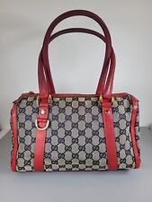 Usado, Bolsa GUCCI. Bolsa Boston Vintage Gucci Abbey Vermelha e Cinza/Marinha da Era Y2K. comprar usado  Enviando para Brazil