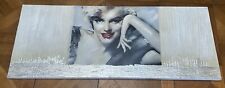 Marilyn Monroe Black White Large Canvas Silver Red 159cm X 60cm Lipstick Film for sale  Shipping to South Africa