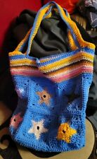 Multicoloured crochet tote for sale  DARTFORD