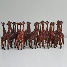 Girafas de madeira sul-africanas esculpidas à mão 7 1/2" - 8 1/2" de altura comprar usado  Enviando para Brazil