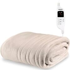 Emperial Electric Heated Blanket Throw Fast Heating 9 Hour Timer, Machine Wash for sale  Shipping to South Africa