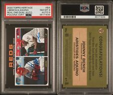 Johnny Bench /Aquino 2020 Topps Heritage Real One Dual Auto /25 PSA 8 Reds Pop 1, usado comprar usado  Enviando para Brazil