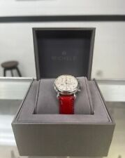 Usado, Relógio Michele CSX MW03M00A0046 mostrador esfregão diamante com pulseira de couro vermelha comprar usado  Enviando para Brazil