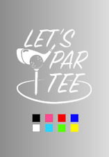 Adesivo adesivo para janela LET's PAR TEE golfe corte - Várias cores comprar usado  Enviando para Brazil