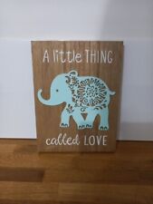 Teal elephant wooden for sale  SWINDON