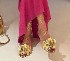 Sandálias de couro dourado Zara tamanho 38 novas com etiquetas comprar usado  Enviando para Brazil