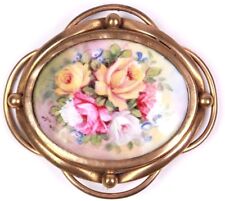 Worcester porcelain brooch for sale  TELFORD