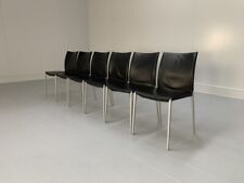 Used, 6 Zanotta "Lia 2086" Dining Chairs - In Black Nappa Leather - RRP £6000 for sale  Shipping to South Africa
