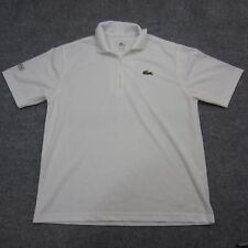Camisa polo masculina esportiva Lacoste 6/XL branca 1/4 zíper desempenho stretch comprar usado  Enviando para Brazil