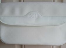 Vintage Gucci GG White Fabric Leather Clutch/shoulder bag til salgs  Frakt til Norway