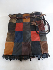 Leather patchwork drawstring for sale  IPSWICH