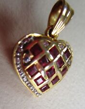 Coeur pendentif rubis d'occasion  Saint-Etienne