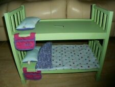 DIAMERICAN GIRL 18" DOLL GREEN PINE LAKE CAMP BUNK BED SET BUNKBEDS RETIRED GIFT for sale  Shipping to South Africa