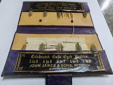 Used, vintage sewing kit haberdashery John James and Sons Redditch gold eyed needles for sale  Shipping to South Africa