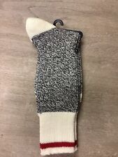 Women’s Cabin Hiking Crew Boot Socks Heather Grey Red Stripe In The Dark Murphy for sale  Shipping to South Africa