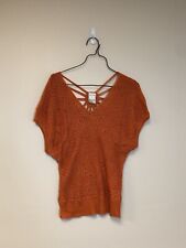 Suéter feminino Puff & Bear laranja pulôver tamanho pequeno casual crochê comprar usado  Enviando para Brazil