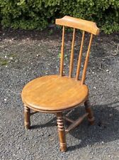 Vintage Antique Low Solid Wooden Chair for sale  Shipping to South Africa