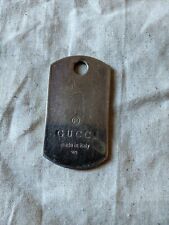 Vintage Gorgeous Sterling Silver 925 Gucci Dog Tag Pendant Made in Italy 18grams for sale  Gaithersburg