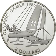 Używany, PRAGER: Bahamas, 2 Dollars 1995, Olymp. Spiele- Katamaran Segeln, Silber [X60]#k na sprzedaż  Wysyłka do Poland