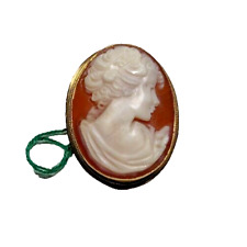 14K Gold Exquisite Shell Cameo Brooch/Pendant Antique; for sale  Shipping to South Africa